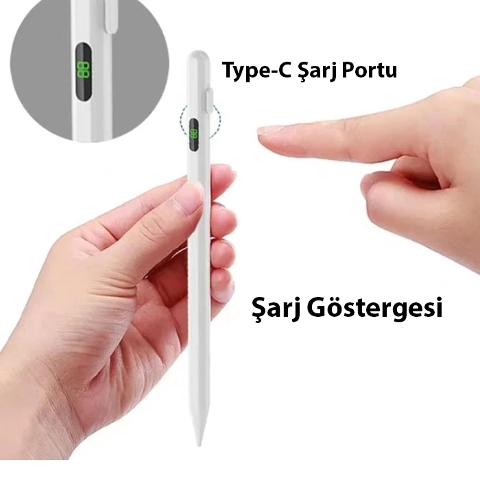ALLY K-2268 Dijital Göstergeli Universal Kapasitif Stylus iPad Tablet Dokunmatik Kalem-(5775) 3 ALLY K-2268 Dijital Göstergeli Universal Kapasitif Stylus iPad Tablet Dokunmatik Kalem-(5775) - Görsel 3