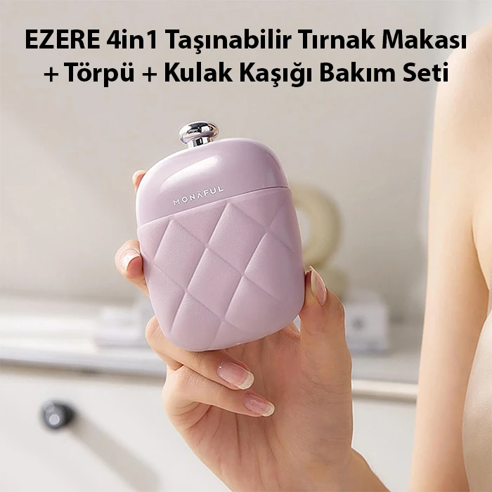 EZERE 4in1 Taşınabilir Tırnak Makası + Törpü + Kulak Kaşığı Bakım Seti-(5775) 3 EZERE 4in1 Taşınabilir Tırnak Makası + Törpü + Kulak Kaşığı Bakım Seti-(5775) - Görsel 3