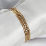 316L Çelik Gold Renk 3'lü Kadın Bileklik 5886