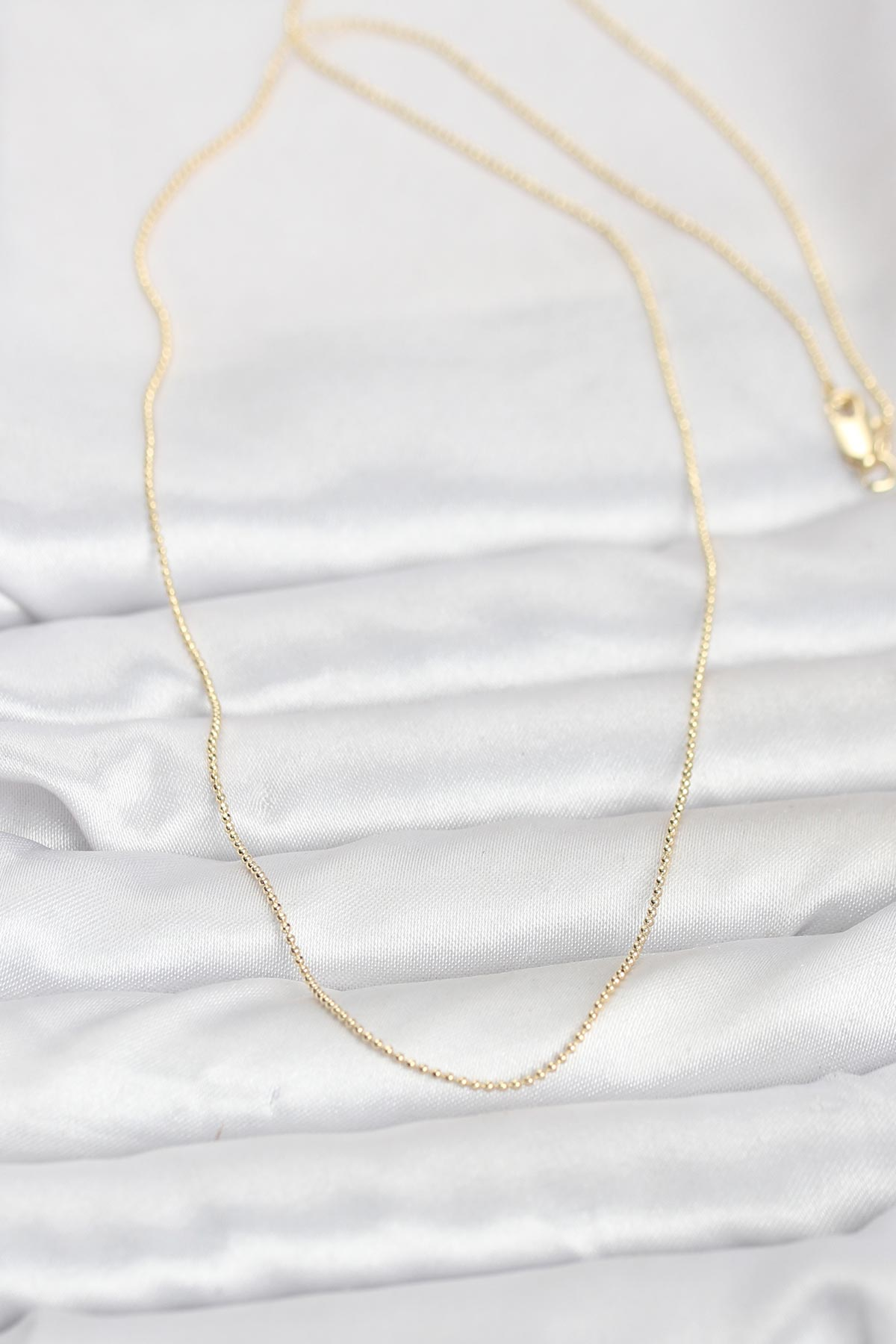 CM 14K Gold Renk İnce Top Zincirli 60 cm Kadın Kolye 5886 2 CM 14K Gold Renk İnce Top Zincirli 60 cm Kadın Kolye 5886 - Görsel 2