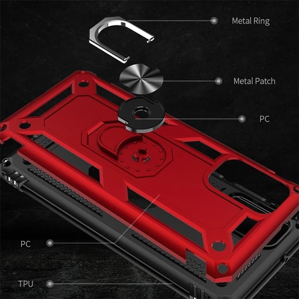 Ally Sm Galaxy S20+ Plus Yüzüklü Kılıf Armor Shockproof Ring kılıf 4 Ally Sm Galaxy S20+ Plus Yüzüklü Kılıf Armor Shockproof Ring kılıf - Görsel 4