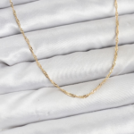CM 14K Gold Renk Pirinç Ezme Burgu Model Kadın Kolye 5886