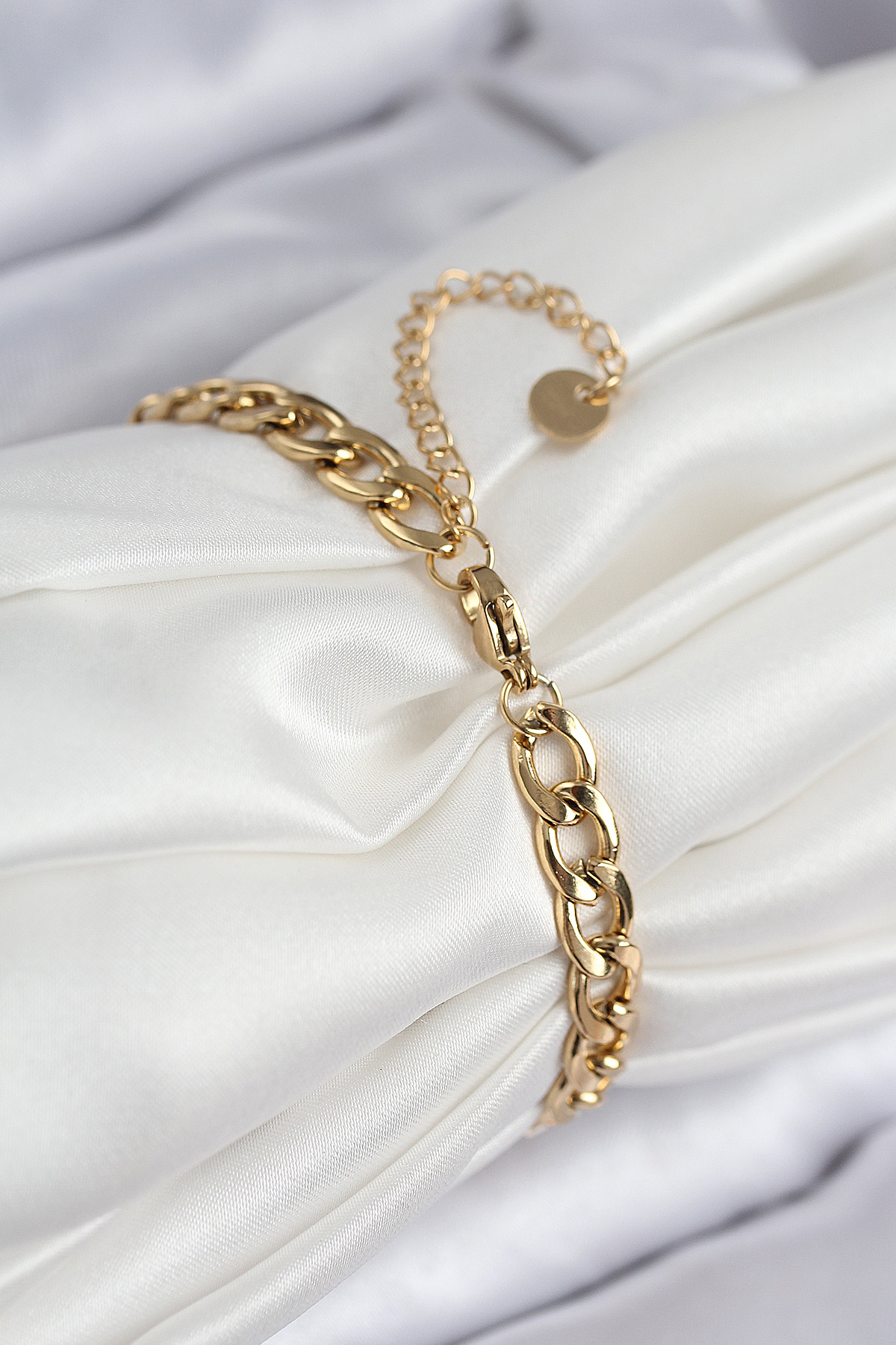 316L Çelik Nazar Boncuk Detaylı Yonca Model Gold Renk Kadın Bileklik 5886 2 316L Çelik Nazar Boncuk Detaylı Yonca Model Gold Renk Kadın Bileklik 5886 - Görsel 2
