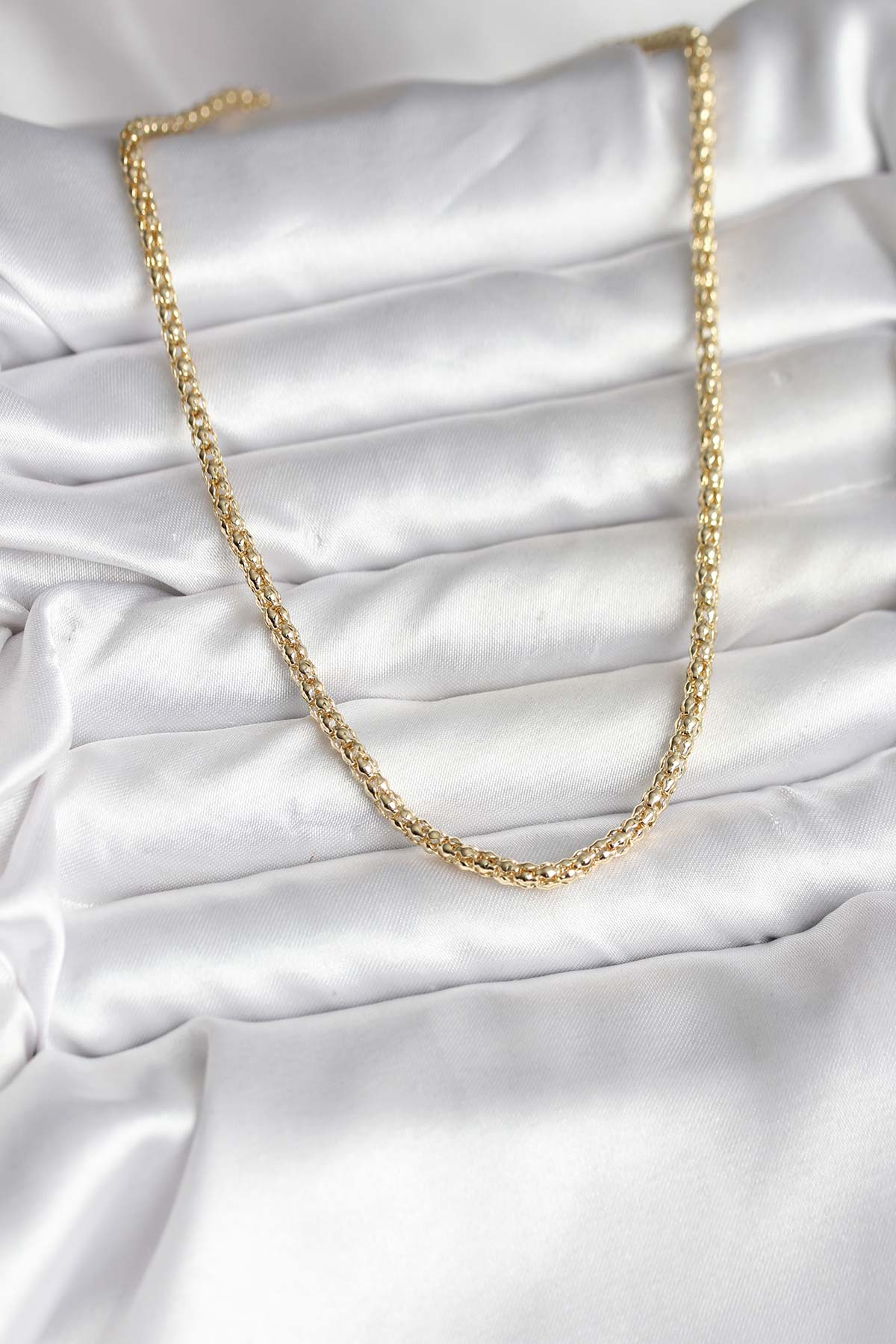 14K Gold Renk Kaplama Boru Zincir Model CM Kadın Kolye 5886 2 14K Gold Renk Kaplama Boru Zincir Model CM Kadın Kolye 5886 - Görsel 2