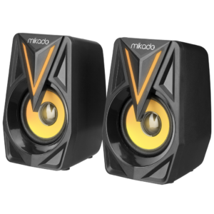 Haydiburaya 13 MIKADO MD-S23 GLARE, 6W, 1+1, Masaüstü, RGB Aydınlatma, USB, Siyah Kasa, Speaker(1923)