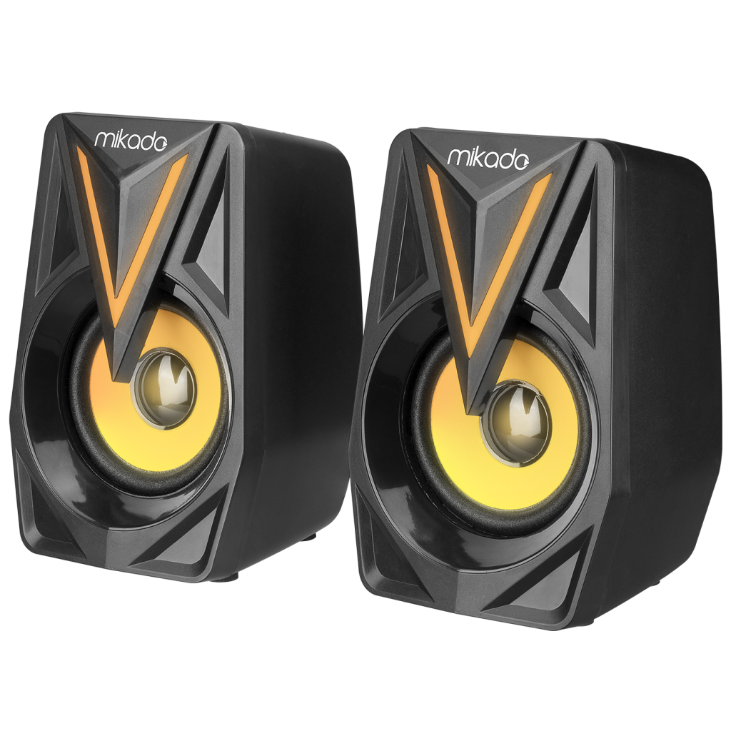 MIKADO MD-S23 GLARE, 6W, 1+1, Masaüstü, RGB Aydınlatma, USB, Siyah Kasa, Speaker(1923) 1 MIKADO MD-S23 GLARE, 6W, 1+1, Masaüstü, RGB Aydınlatma, USB, Siyah Kasa, Speaker(1923)