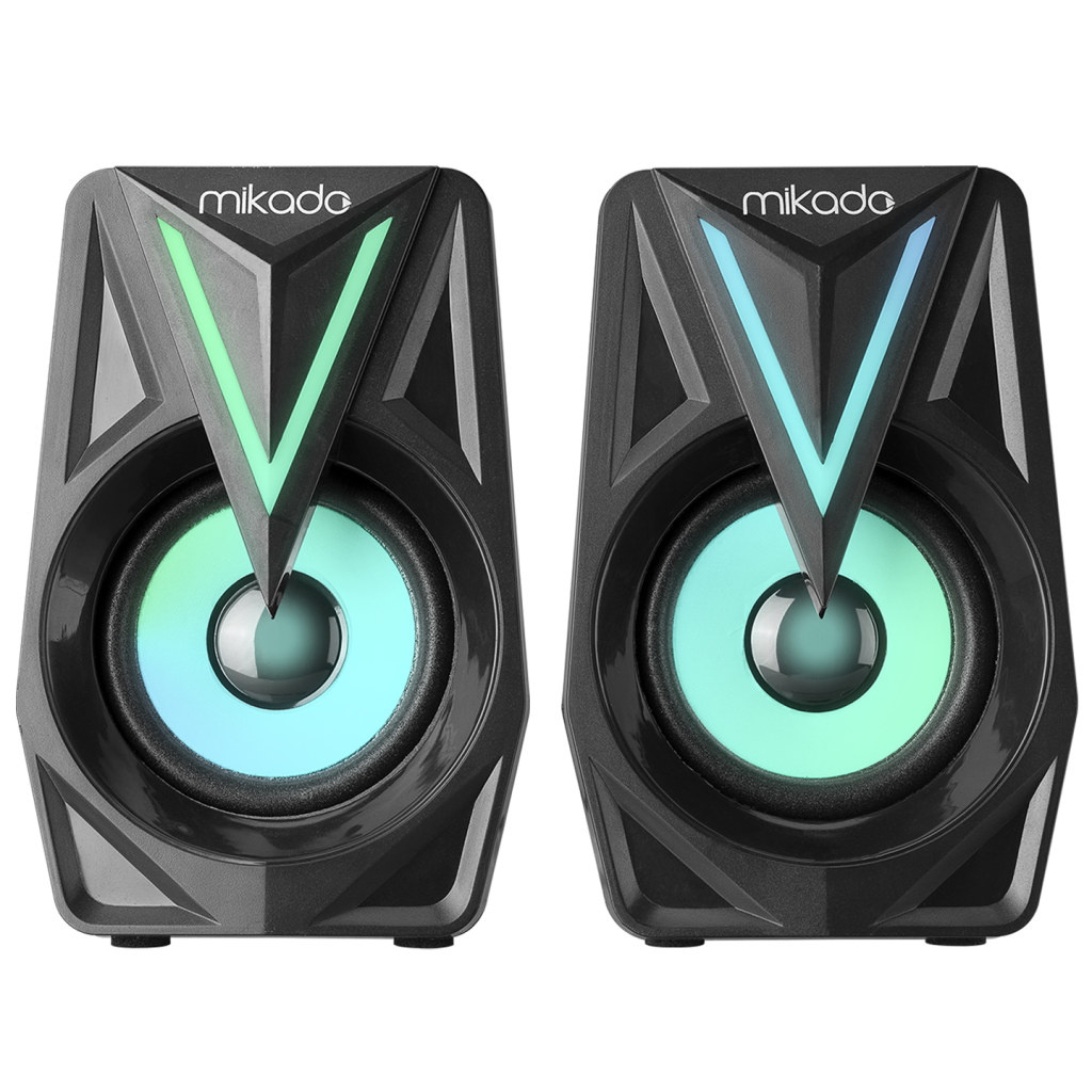 MIKADO MD-S23 GLARE, 6W, 1+1, Masaüstü, RGB Aydınlatma, USB, Siyah Kasa, Speaker(1923) 2 MIKADO MD-S23 GLARE, 6W, 1+1, Masaüstü, RGB Aydınlatma, USB, Siyah Kasa, Speaker(1923) - Görsel 2