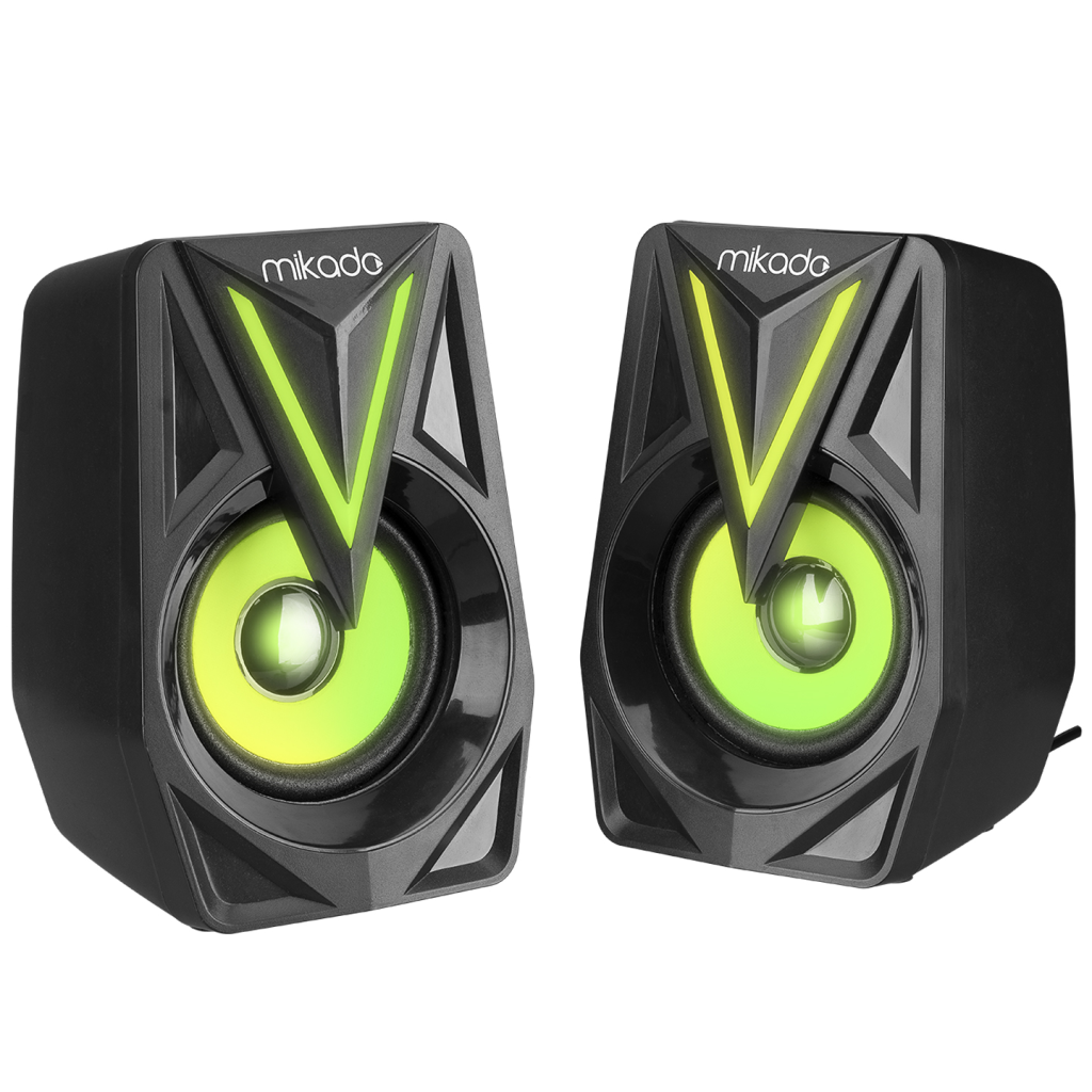 MIKADO MD-S23 GLARE, 6W, 1+1, Masaüstü, RGB Aydınlatma, USB, Siyah Kasa, Speaker(1923) 3 MIKADO MD-S23 GLARE, 6W, 1+1, Masaüstü, RGB Aydınlatma, USB, Siyah Kasa, Speaker(1923) - Görsel 3