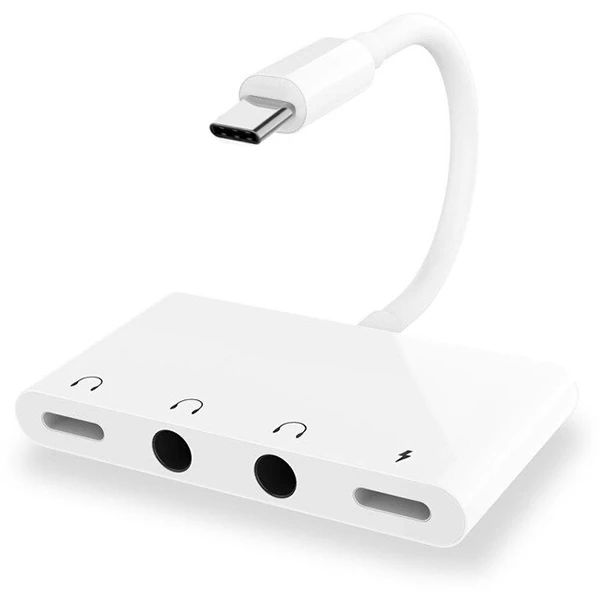 ALLY Andriod Usb Type C 4in1 Otg Ses Adaptörü Çift DC 3.5MM Jack-(5775) 1 ALLY Andriod Usb Type C 4in1 Otg Ses Adaptörü Çift DC 3.5MM Jack-(5775)