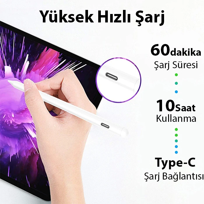 ALLY Universal Active Touch Kapasitif Stylus Tablet-Telefon Dokunmatik Kalem-(5775) 3 ALLY Universal Active Touch Kapasitif Stylus Tablet-Telefon Dokunmatik Kalem-(5775) - Görsel 3