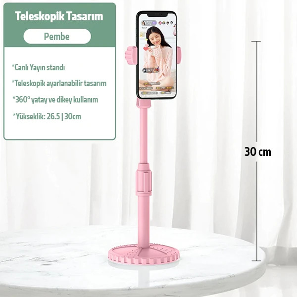 ALLY Portatif 360 ° Masaüstü Cep Telefonu Standı - Tutucu 4 ALLY Portatif 360 ° Masaüstü Cep Telefonu Standı - Tutucu - Görsel 4