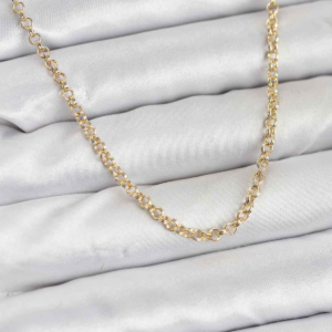 CM Gold Renk Pirinç Halkalı Model Kadın Kolye 5886