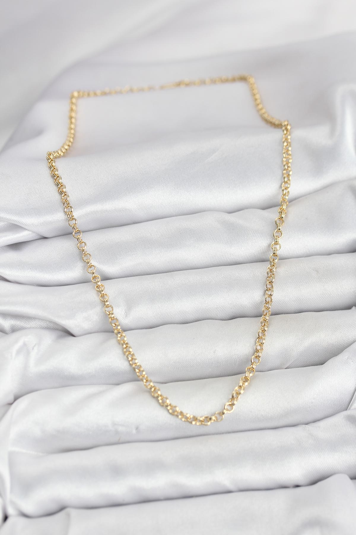 CM Gold Renk Pirinç Halkalı Model Kadın Kolye 5886 2 CM Gold Renk Pirinç Halkalı Model Kadın Kolye 5886 - Görsel 2