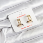 14K Gold Renk Kaplama Samanyolu Model CM Kadın Küpe 5886