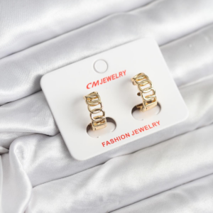 14K Gold Renk Kaplama Samanyolu Model CM Kadın Küpe 5886