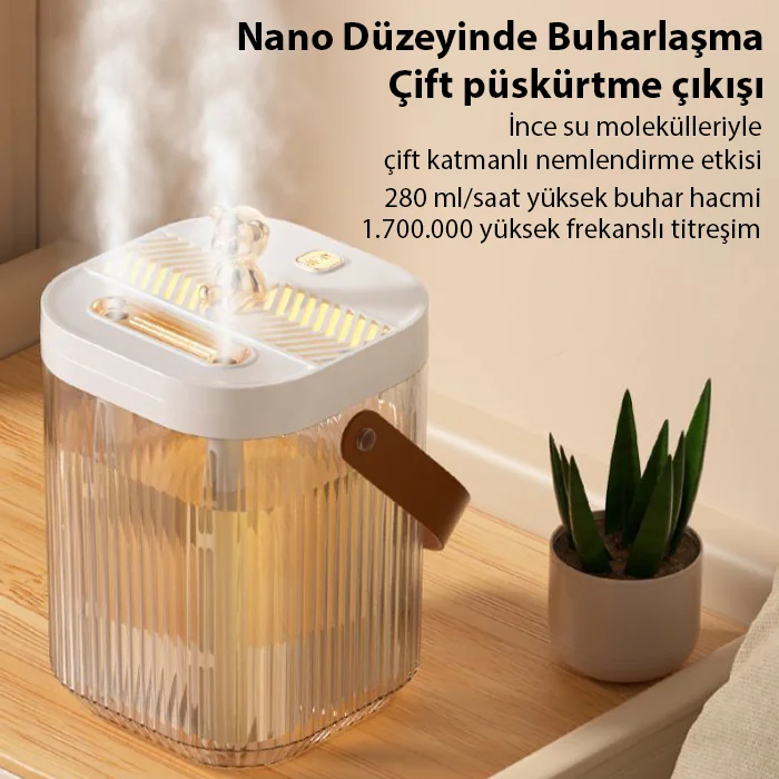ALLY AquaBreeze 2000 Çift Buharlı 2L Ev Tipi Hava Nemlendirici-(5775) 3 ALLY AquaBreeze 2000 Çift Buharlı 2L Ev Tipi Hava Nemlendirici-(5775) - Görsel 3