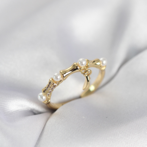 Gold Renk Sallantılı Kemik Model Kadın Yüzük 5886