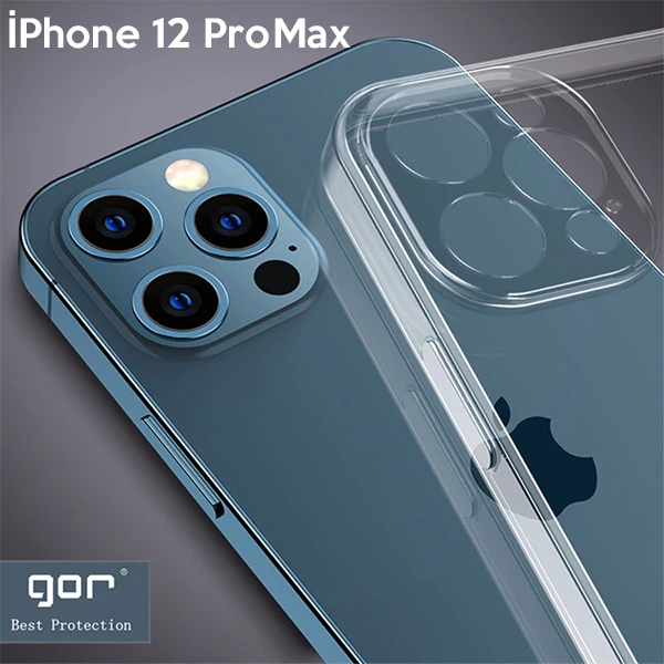 Gor İPhone 12 Pro Max 6.7 İnch Kılıf Kamera Korumalı Şeffaf Silikon Kılıf 1 Gor İPhone 12 Pro Max 6.7 İnch Kılıf Kamera Korumalı Şeffaf Silikon Kılıf