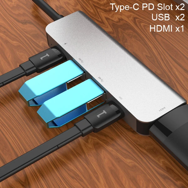 Ally Usb (Type-C to 5in1 Hdtv 2xUSB+2x PD) Hub Adaptör Çoklayıcı 1 Ally Usb (Type-C to 5in1 Hdtv 2xUSB+2x PD) Hub Adaptör Çoklayıcı