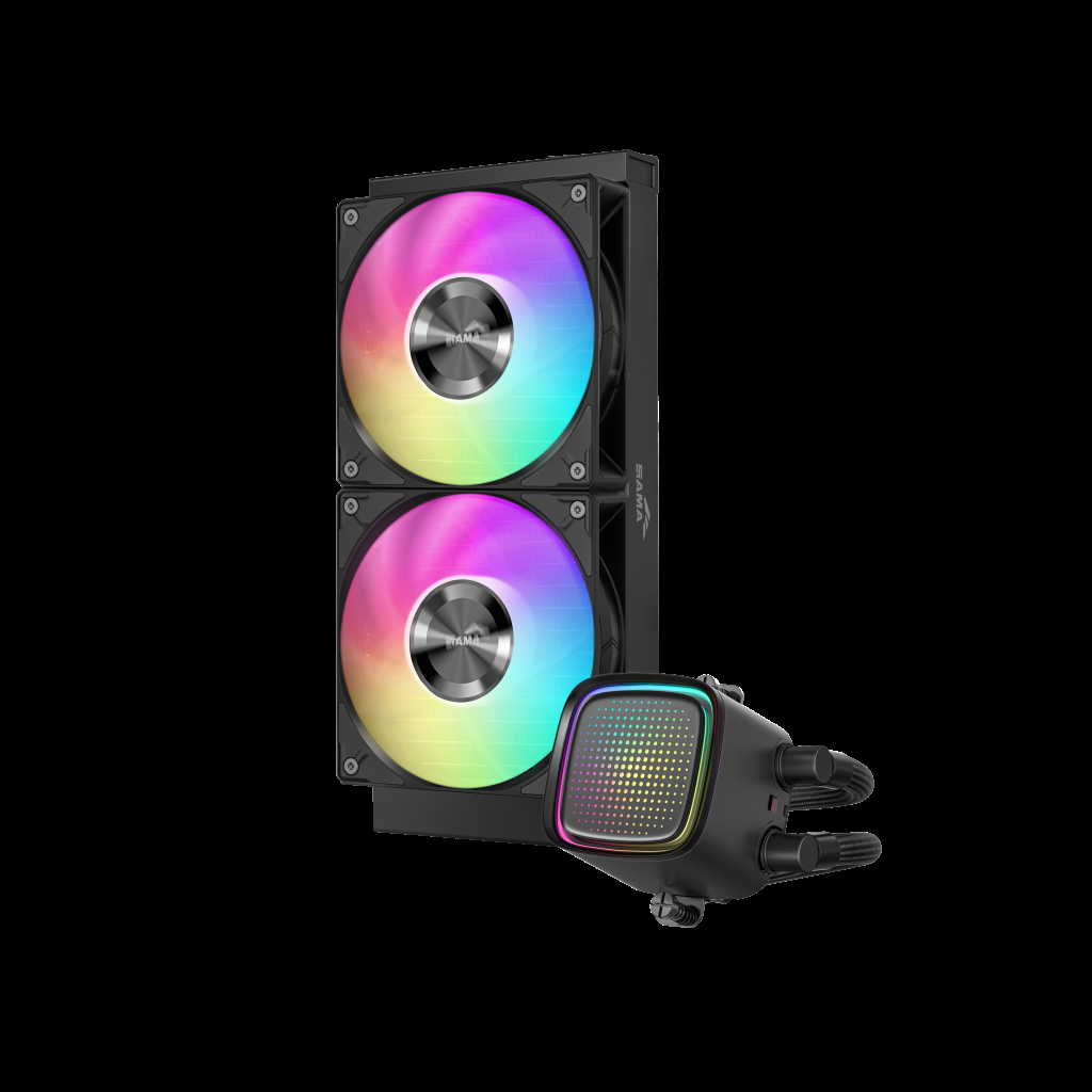 SAMA L50-240BK, Black, 240mm, 2x120mm ARGB Fan, CPU Sıvı Soğutma(1923) 3 SAMA L50-240BK, Black, 240mm, 2x120mm ARGB Fan, CPU Sıvı Soğutma(1923) - Görsel 3