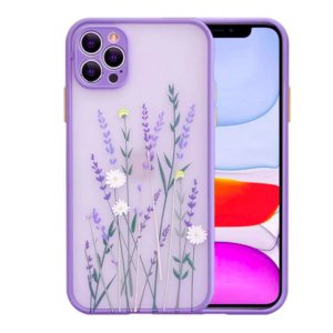 Haydiburaya 89 iPhone 12 Pro 6.1inç Kamera Korumalı Çiçek Desenli Silikon Kılıf