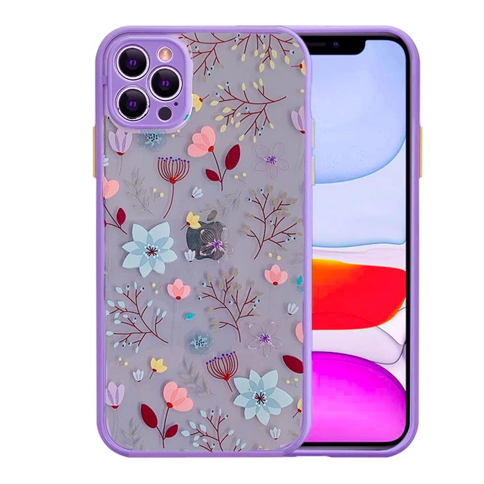 iPhone 12 Pro 6.1inç Kamera Korumalı Çiçek Desenli Silikon Kılıf 2 iPhone 12 Pro 6.1inç Kamera Korumalı Çiçek Desenli Silikon Kılıf - Görsel 2