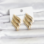 316L Çelik Gold Renk Motif Model Kadın Küpe 5886