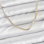 CM 14K Gold Renk Pirinç Zincir Model Kadın Kolye 5886