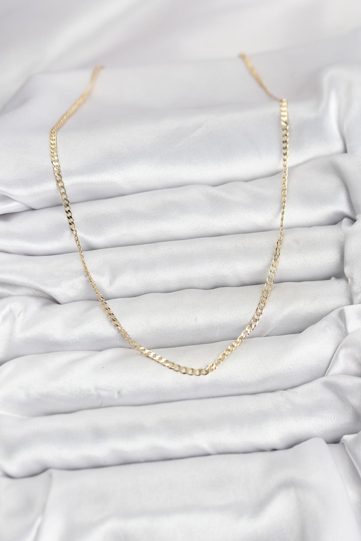 CM 14K Gold Renk Pirinç Zincir Model Kadın Kolye 5886 2 CM 14K Gold Renk Pirinç Zincir Model Kadın Kolye 5886 - Görsel 2