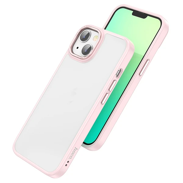 Hoco iPhone 14 Plus Golden Shield Frosted Silikon Telefon Kılıfı 1 Hoco iPhone 14 Plus Golden Shield Frosted Silikon Telefon Kılıfı