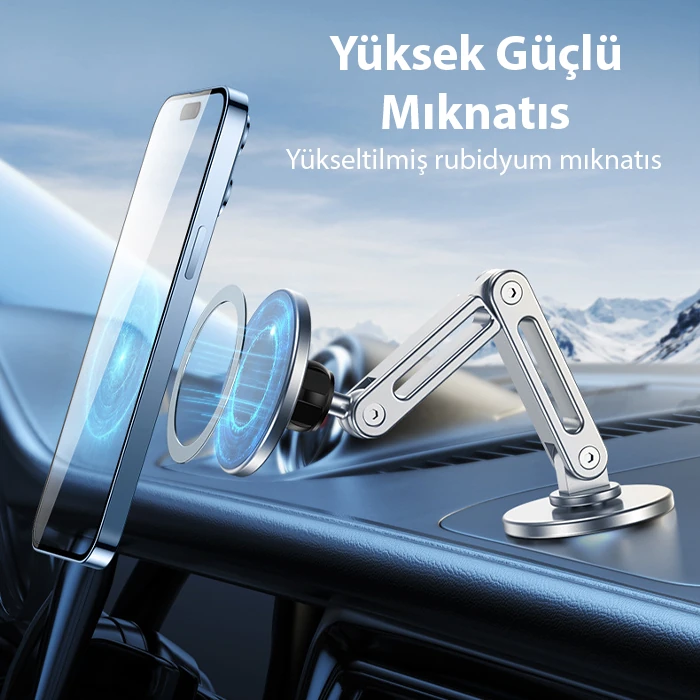 ALLY LF-256 Alüminyum Araç İçi Torpido Üstü Manyetik Telefon Tutucu 3 ALLY LF-256 Alüminyum Araç İçi Torpido Üstü Manyetik Telefon Tutucu - Görsel 3
