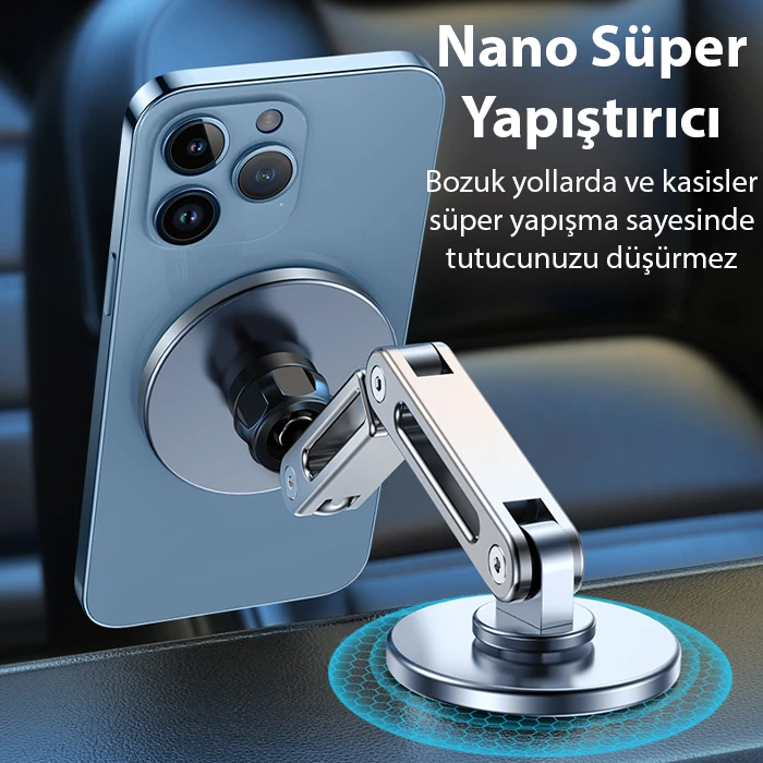 ALLY LF-256 Alüminyum Araç İçi Torpido Üstü Manyetik Telefon Tutucu 4 ALLY LF-256 Alüminyum Araç İçi Torpido Üstü Manyetik Telefon Tutucu - Görsel 4