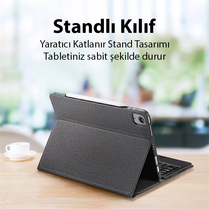 Dux Ducis iPad Air 4 / 5 / iPad Pro 11 (2020/2021/2022) TK Series Kablosuz Bluetooth Klavye Touchpad 4 Dux Ducis iPad Air 4 / 5 / iPad Pro 11 (2020/2021/2022) TK Series Kablosuz Bluetooth Klavye Touchpad - Görsel 4