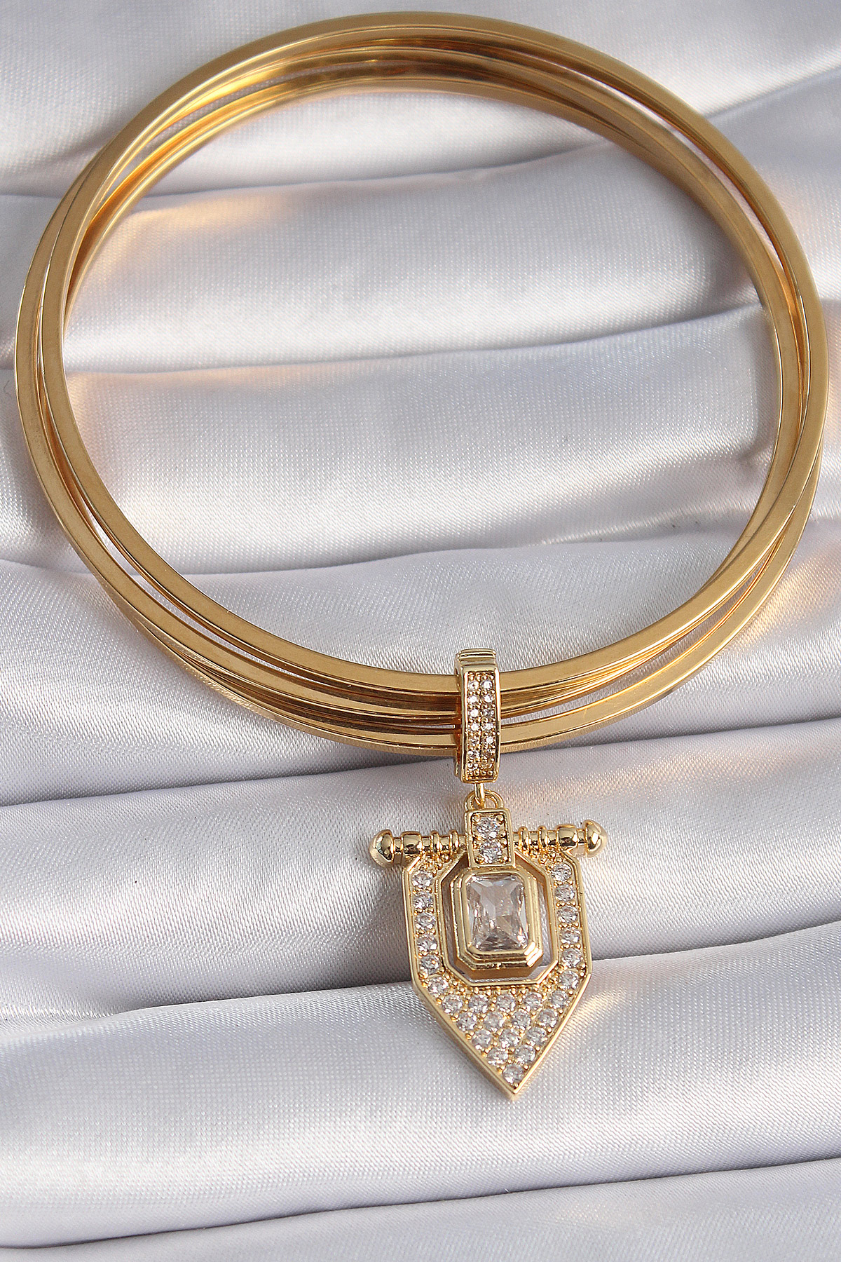 Pirinç Gold Renk Baget Zirkon Taşlı Ajda Charm 5886 2 Pirinç Gold Renk Baget Zirkon Taşlı Ajda Charm 5886 - Görsel 2