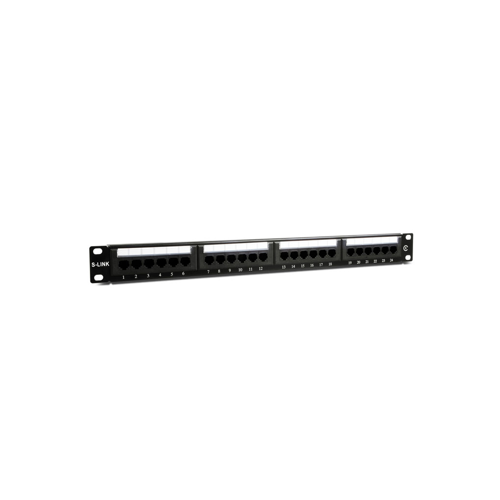 S-LINK SL-F624 Cat6 Patch Panel, 24-Port, UTP, 1U(1923) 1 S-LINK SL-F624 Cat6 Patch Panel, 24-Port, UTP, 1U(1923)