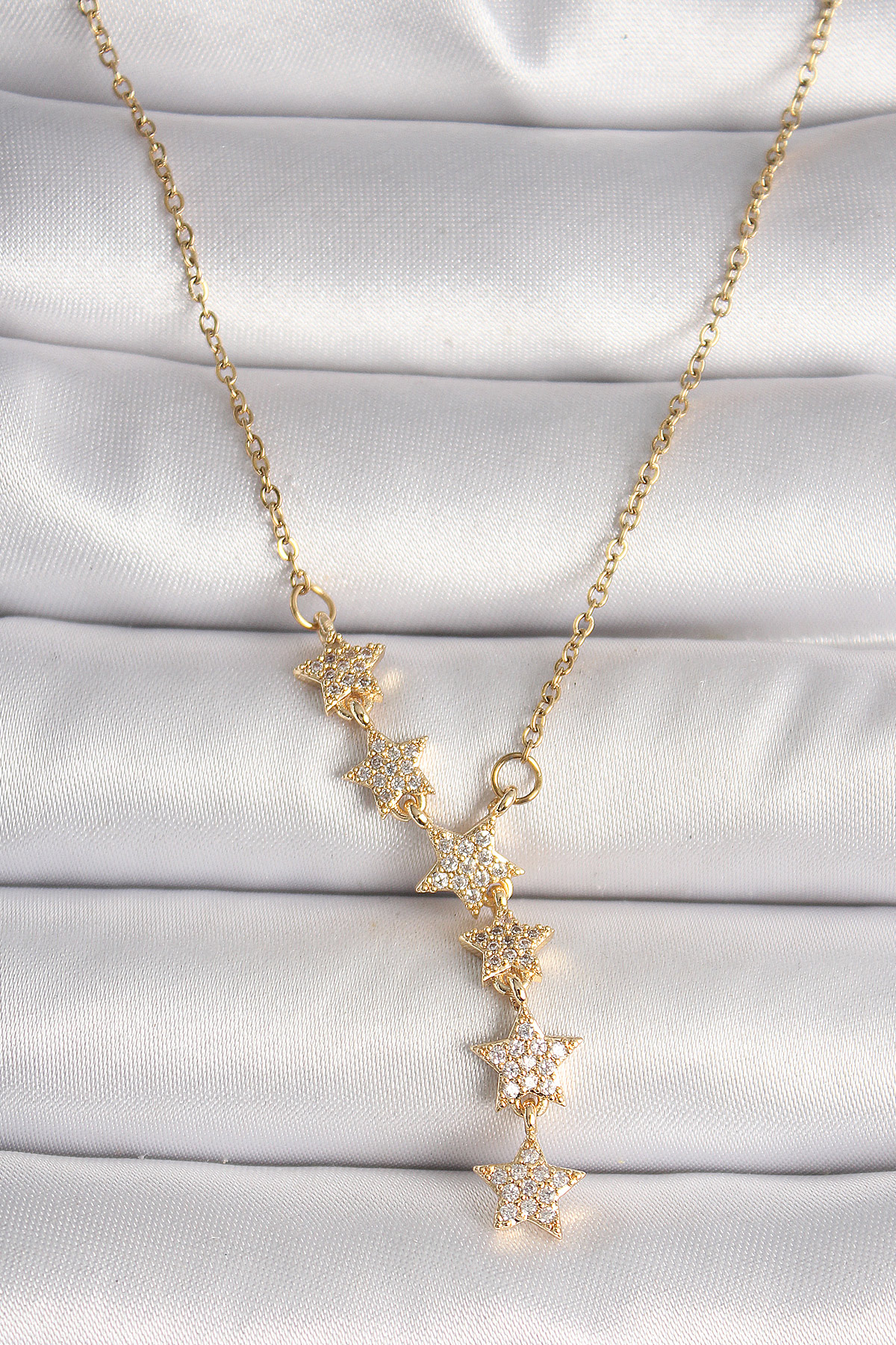 316L Çelik Gold Renk Zincir Zirkon Taşlı Yıldız Model Kadın Kolye 5886 1 316L Çelik Gold Renk Zincir Zirkon Taşlı Yıldız Model Kadın Kolye 5886