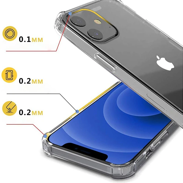 İPhone 12 Mini 5.4 Anti-Drop Silikon Kılıf Shockproof Şeffaf kılıf-(5775) 3 İPhone 12 Mini 5.4 Anti-Drop Silikon Kılıf Shockproof Şeffaf kılıf-(5775) - Görsel 3