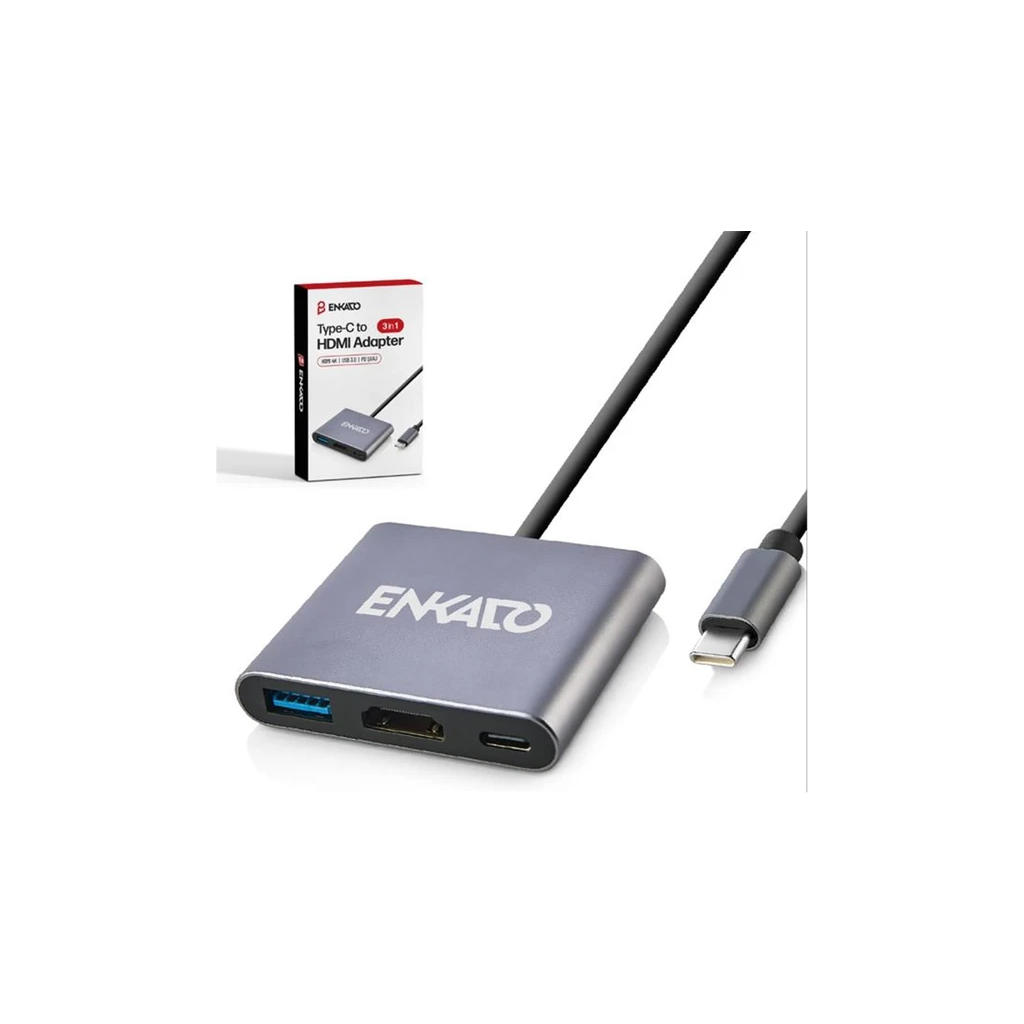 ENKADO EKD-TP43, Type-C To HDMI+PD+USB 3.0 Çevirici(1923) 2 ENKADO EKD-TP43, Type-C To HDMI+PD+USB 3.0 Çevirici(1923) - Görsel 2