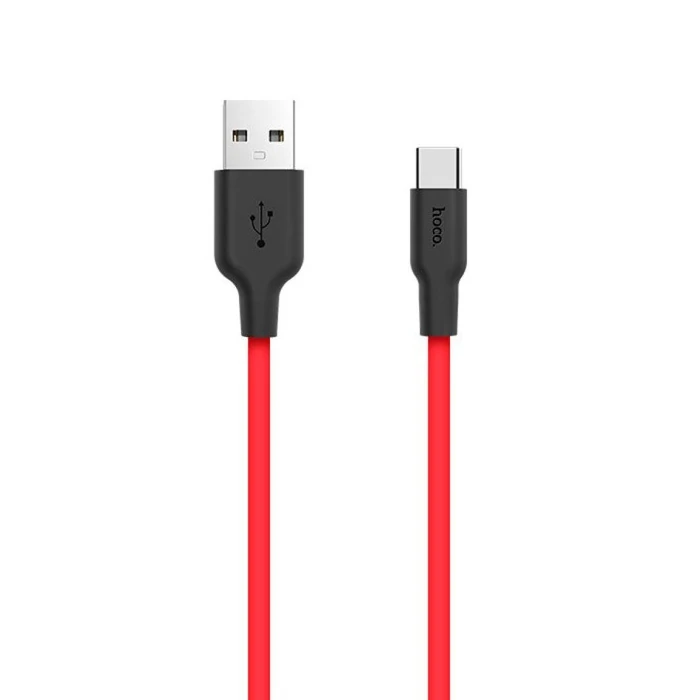 HOCO X21 USB to Type-C 3A Silikon Hızlı Şarj ve Data Kablosu-(5775) 1 HOCO X21 USB to Type-C 3A Silikon Hızlı Şarj ve Data Kablosu-(5775)
