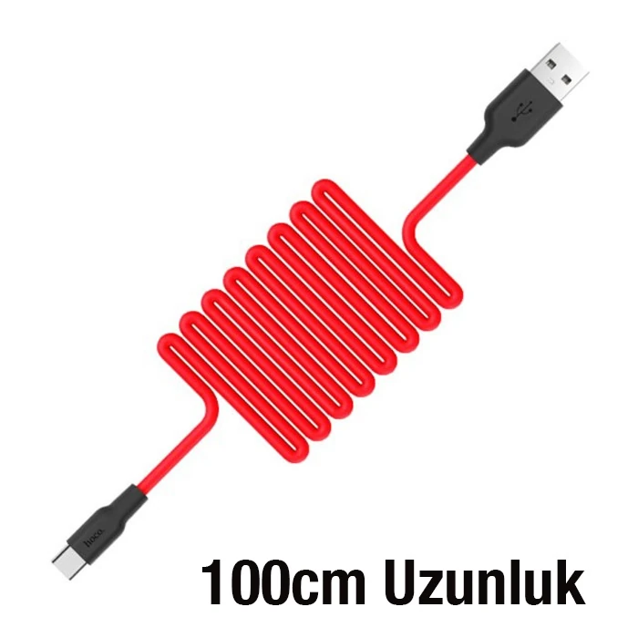 HOCO X21 USB to Type-C 3A Silikon Hızlı Şarj ve Data Kablosu-(5775) 3 HOCO X21 USB to Type-C 3A Silikon Hızlı Şarj ve Data Kablosu-(5775) - Görsel 3