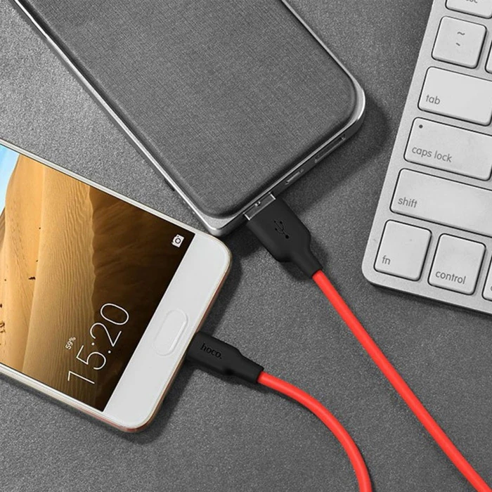 HOCO X21 USB to Type-C 3A Silikon Hızlı Şarj ve Data Kablosu-(5775) 4 HOCO X21 USB to Type-C 3A Silikon Hızlı Şarj ve Data Kablosu-(5775) - Görsel 4