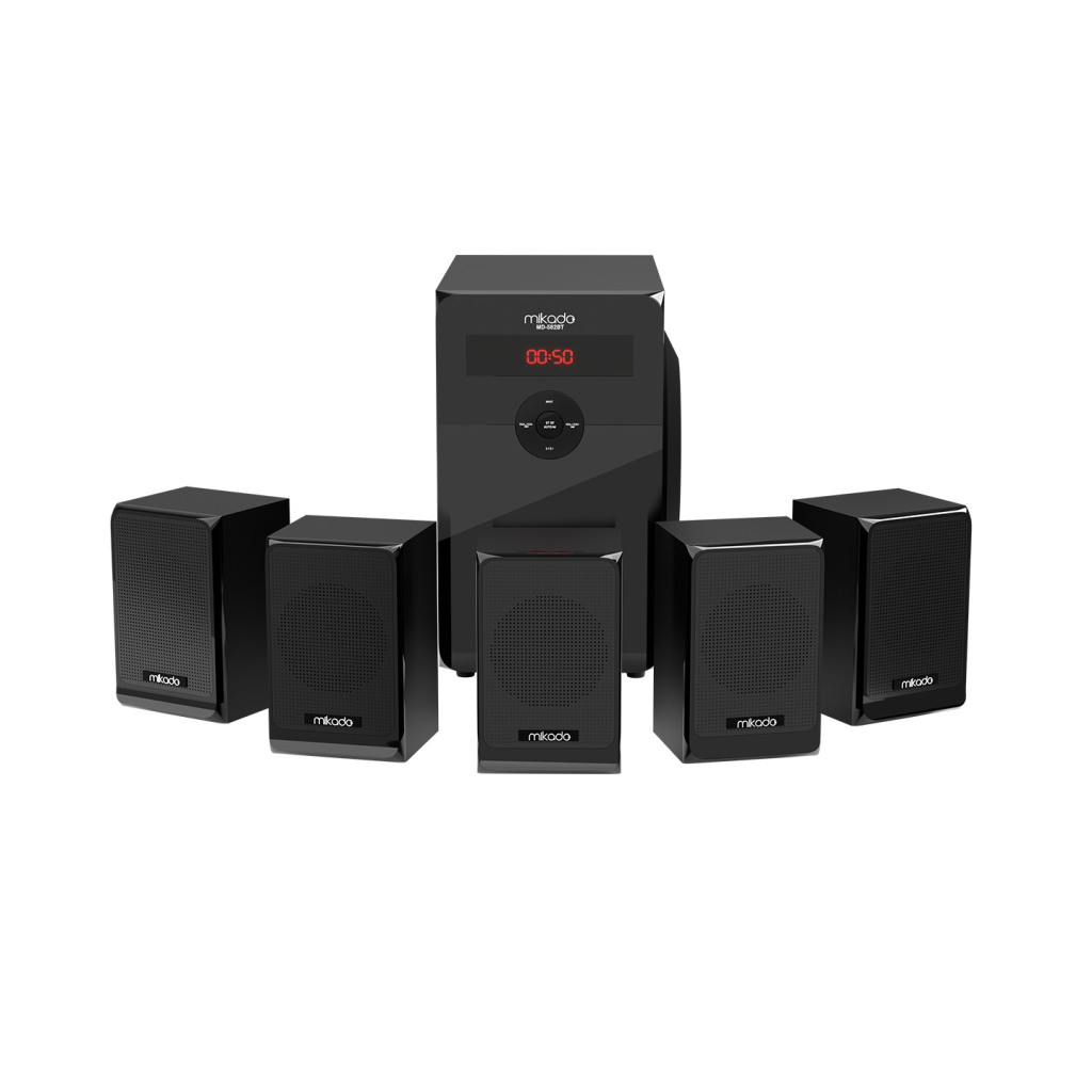 MIKADO MD-582BT, 110W, 5+1, Masaüstü, USB/SD/FM/Bluetooth, Siyah Kasa, Ev Sinema Sistemi(1923) 2 MIKADO MD-582BT, 110W, 5+1, Masaüstü, USB/SD/FM/Bluetooth, Siyah Kasa, Ev Sinema Sistemi(1923) - Görsel 2
