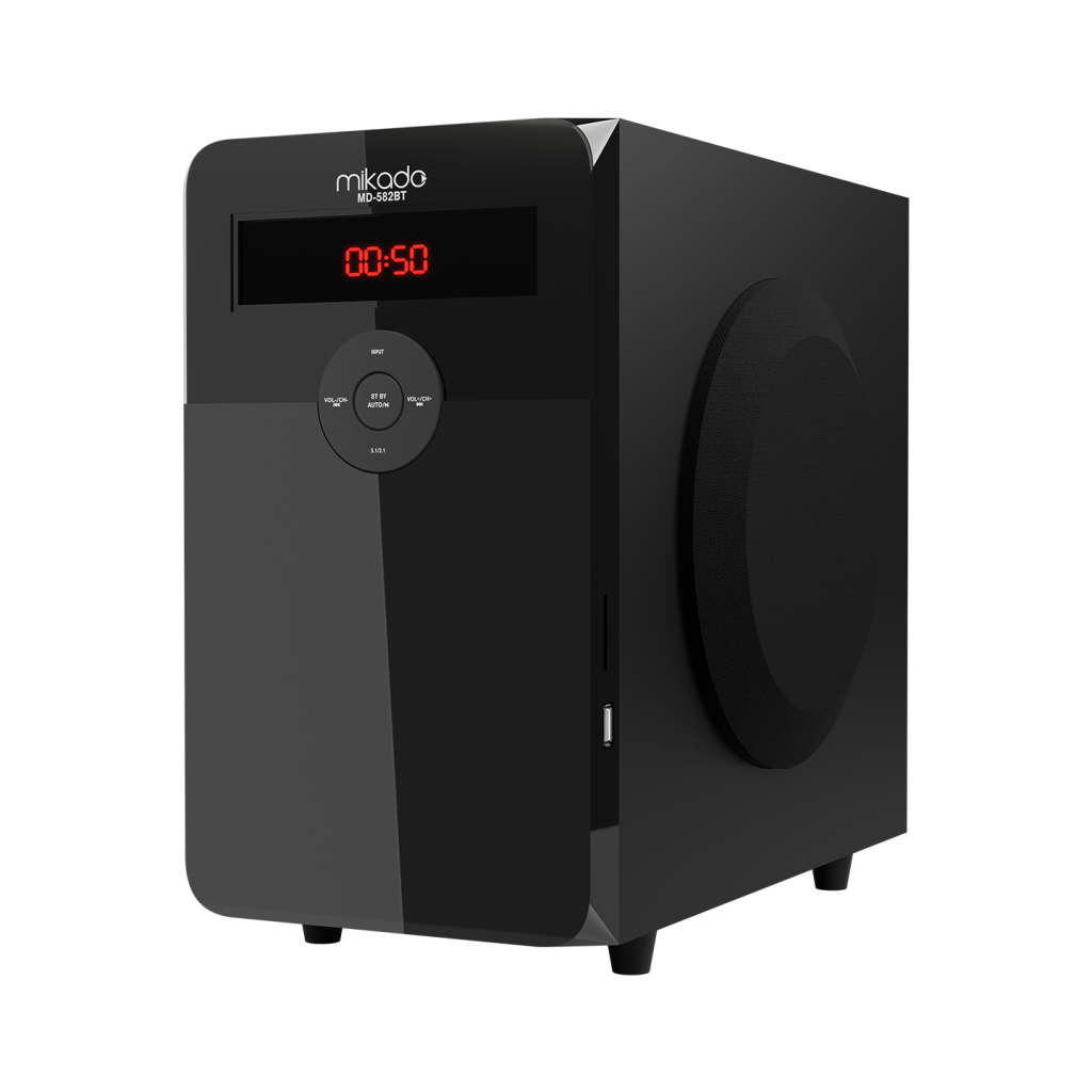 MIKADO MD-582BT, 110W, 5+1, Masaüstü, USB/SD/FM/Bluetooth, Siyah Kasa, Ev Sinema Sistemi(1923) 3 MIKADO MD-582BT, 110W, 5+1, Masaüstü, USB/SD/FM/Bluetooth, Siyah Kasa, Ev Sinema Sistemi(1923) - Görsel 3