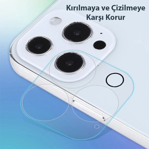 GOR İPhone 13 Pro 13 Pro Max 3D Tempered Cam Kamera Koruyucu 2Adet Set 4 GOR İPhone 13 Pro 13 Pro Max 3D Tempered Cam Kamera Koruyucu 2Adet Set - Görsel 4