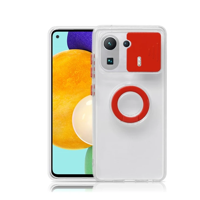 Ally Xiaomi Mi 11 Pro Kılıf Sürgülü Kamera Lens Korumalı Yüzük Standlı Silikon Kılıf 2 Ally Xiaomi Mi 11 Pro Kılıf Sürgülü Kamera Lens Korumalı Yüzük Standlı Silikon Kılıf - Görsel 2