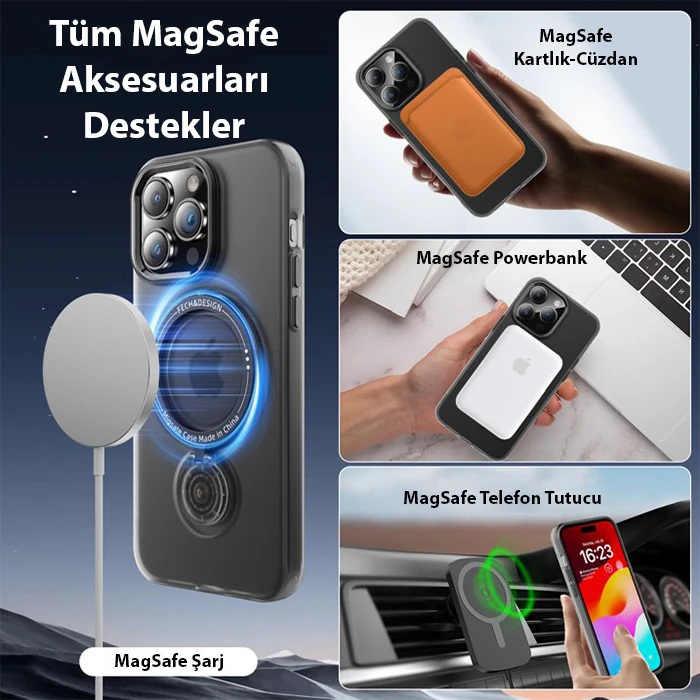 ALLY iPhone 15 Plus İçin Magsafe Uyumlu Standlı Manyetik Silikon Kılıf 4 ALLY iPhone 15 Plus İçin Magsafe Uyumlu Standlı Manyetik Silikon Kılıf - Görsel 4