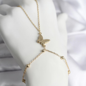 316L Çelik Gold Renk Kelebek Model Kadın Şahmeran 5886