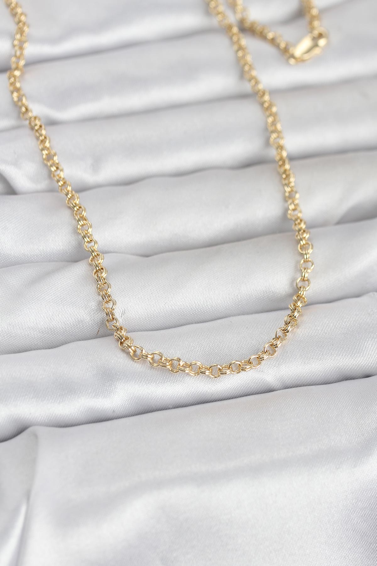 CM 14K Gold Renk Halka Zincir Model 60 cm Kadın Kolye 5886 1 CM 14K Gold Renk Halka Zincir Model 60 cm Kadın Kolye 5886