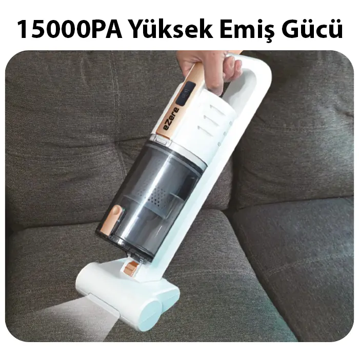 Ezere 15000pa LED Işıklı Kuru Islak Kullanım Kablosuz Güçlü El Araç-Ev Süpürgesi-(5775) 2 Ezere 15000pa LED Işıklı Kuru Islak Kullanım Kablosuz Güçlü El Araç-Ev Süpürgesi-(5775) - Görsel 2