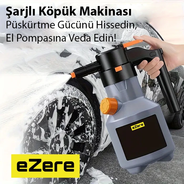 EZERE 2L Yüksek Basınçlı Şarjlı Köpük Makinası Oto Yıkama Pompası Köpük Püskürtücü-(5775) 2 EZERE 2L Yüksek Basınçlı Şarjlı Köpük Makinası Oto Yıkama Pompası Köpük Püskürtücü-(5775) - Görsel 2